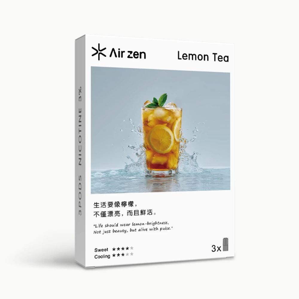 20 手打檸檬茶 Airzen Lemon Tea Flavor Portable Device Pods | 3 Pods Per Box | Sweet & Cooling